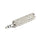 DaBeatz 3.5mm स्टीरियो पुरुष से 6.3 mm स्टीरियो महिला एडाप्टर कनवर्टर (सिल्वर)