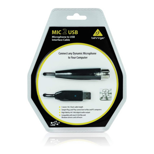 Behringer MIC2USB USB Interface Cables