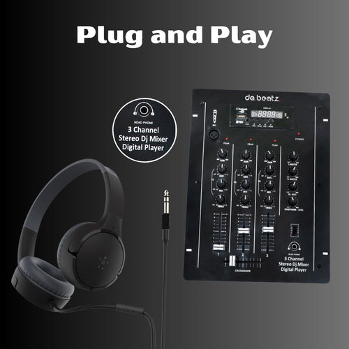 DaBeatz 6.35mm TRS Stereo Male Plug to 3.5mm TRS Stereo Female Jack Audio Adapter (Black)