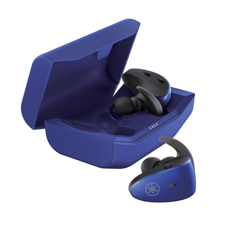 Yamaha Audio TW-ES5A True Wireless Sports in Ear Earbuds | True Sound, Bluetooth, aptX Adaptive, Secure Fit, Waterproof IPX7,Built-in Microphones for Clear Voice Calls, Blue