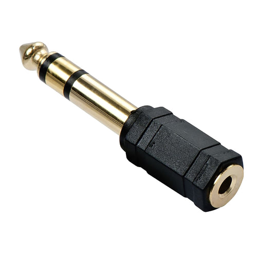 DaBeatz 6.35mm TRS Stereo Male Plug to 3.5mm TRS Stereo Female Jack Audio Adapter (Black)