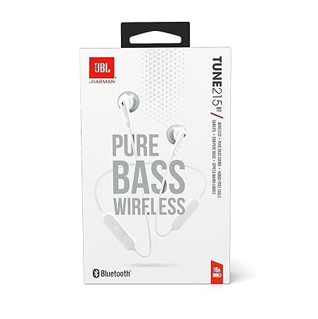 JBL Tune 215BT, 16 Hrs Playtime with Quick Charge, in Ear Bluetooth Wireless Earphones with Mic, 12.5mm Premium Earbuds with Pure Bass, BT 5.0, Dual Pairing, Type C & Voice Assistant Support (White)