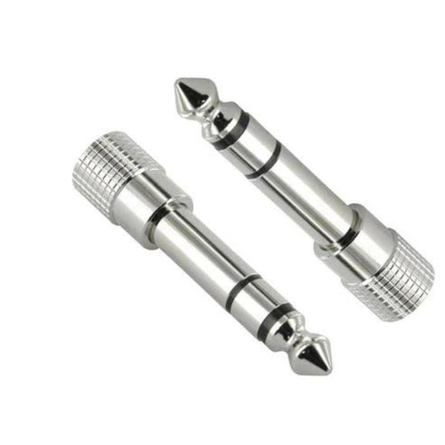 DaBeatz 3.5mm Female to 6.35mm Male Plug Stereo Audio Jack Adapter Converter Connecter (Silver)