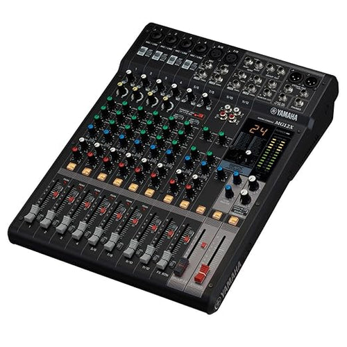 Yamaha MG12X (6 XLR + 3 Stereo + Echo Effects without USB) Analog Mixing Console,12-channel Stereo Mixer with D-Pre Preamps, 24 Effect Programs, and 1-knob Compressor