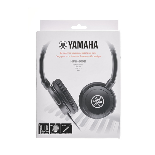 Yamaha HPH-100B Wired Over The Ear Headphones (Black)