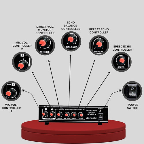 DaBeatz DD-201 Echo Delay Machine and Analog Sound Mixer