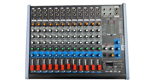 Dabeatz SM120U Professional 12 Channel Audio Mixer with USB